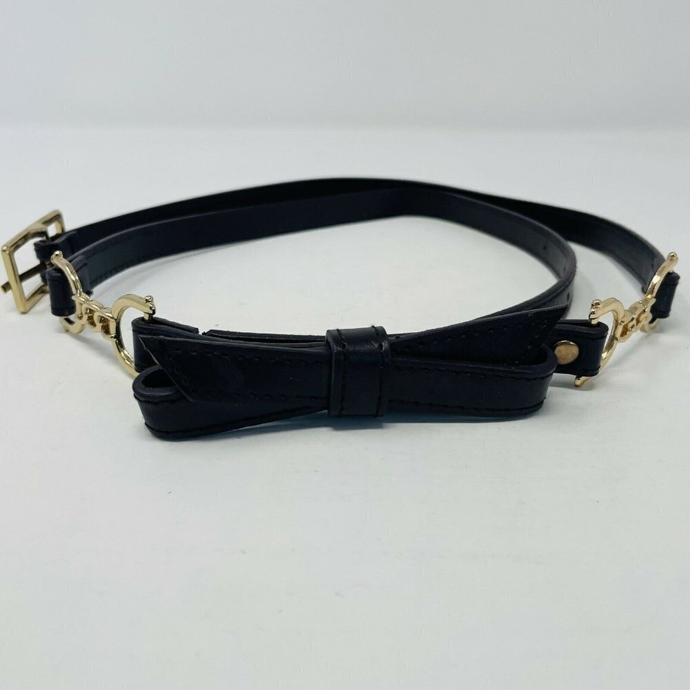 The Limited Womens Size Medium‎ Chain Link Skinny Waist Belt with Bow Brown